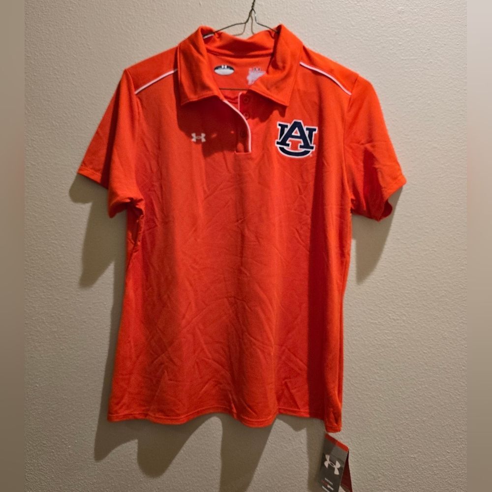 Under Armour Golf Polo Shirt HeatGear Loose Women's Auburn War Eagle Size XL NWT